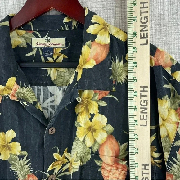 Tommy Bahama Shirt Button Down Short Sleeve Silk floral hawaiian 3173 - Picture 5 of 6